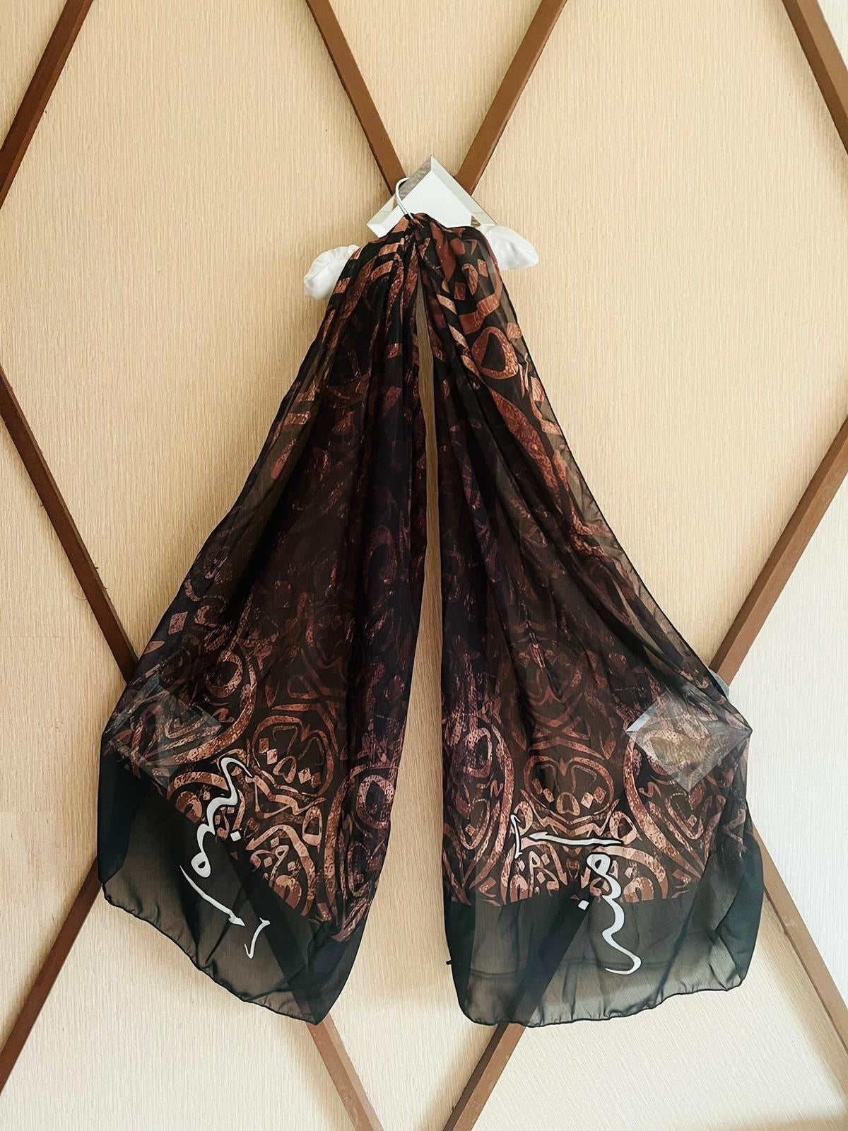 Brown Black Mix Huroof Customise Scarf