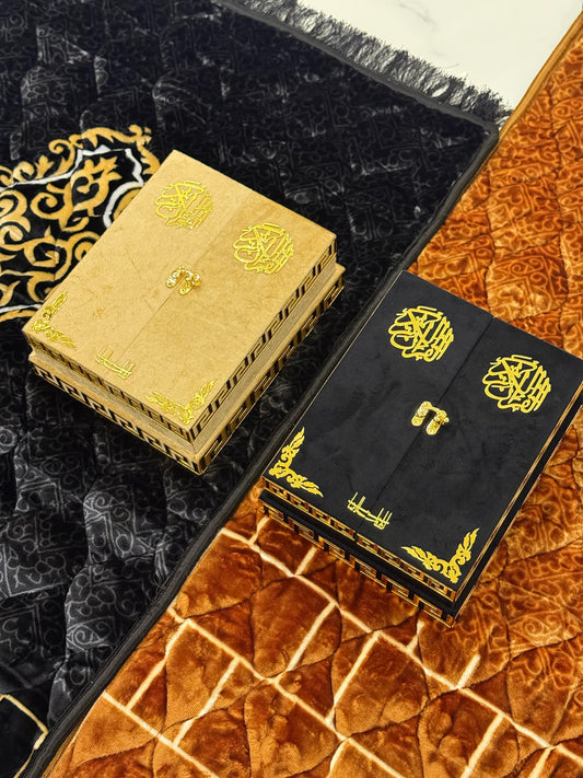 Al Kitab Golden Velvet Standing Quran Set