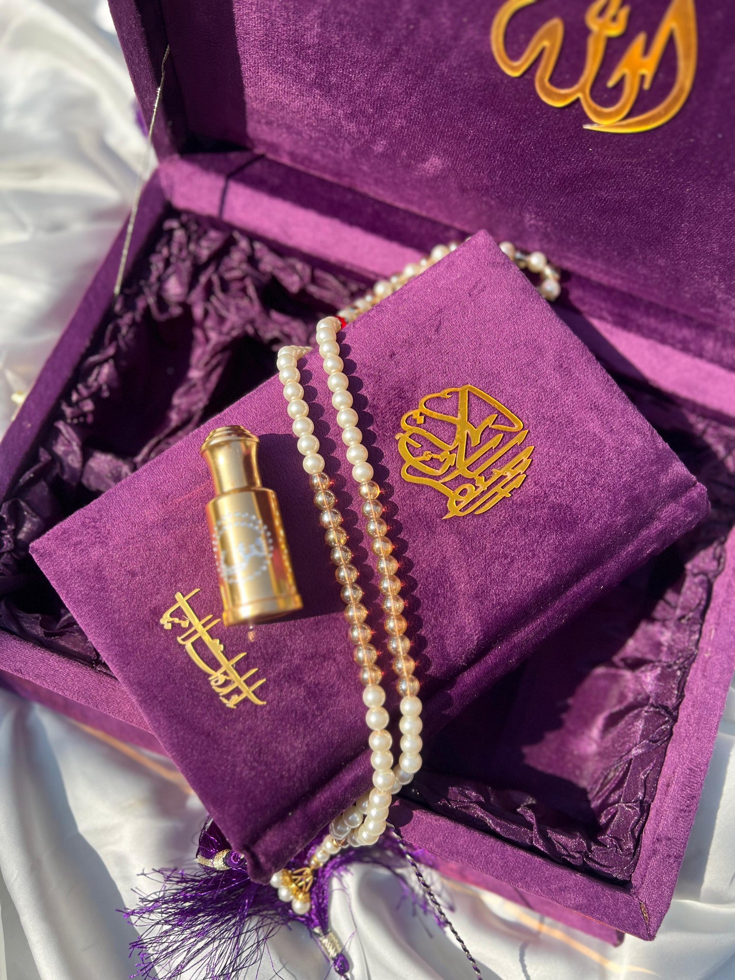 Purple Velvet Quran Set
