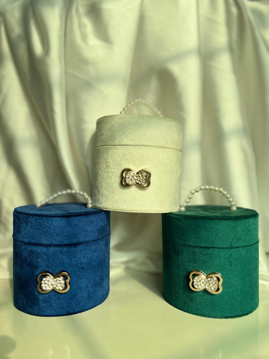 Velvet Tasbeeh box with ittar and Gold Plated Tasbeeh along with fancy counter