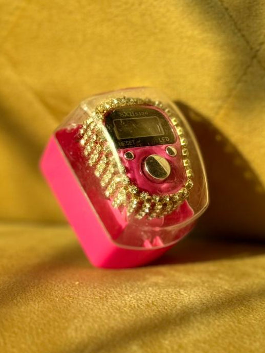 Fancy tasbeeh Counter with handmade diamond cut gemstones by Idara-e-islamiat