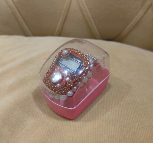 Fancy tasbeeh Counter with handmade diamond cut gemstones by Idara-e-islamiat