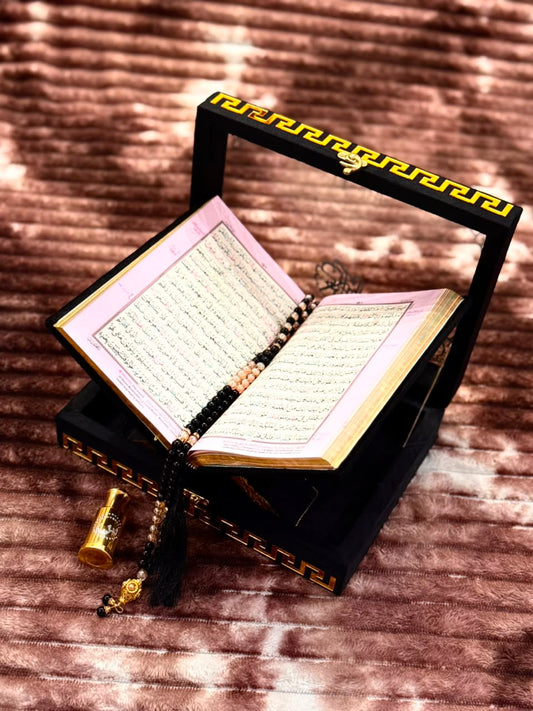 Noor Black Quran Set- نور کالا قرآن سیٹ| Bridal Wedding Islamic Gift