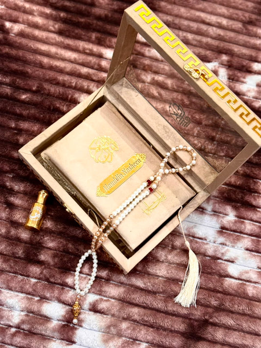 Noor Golden Quran Set- نور گولڈن قرآن سیٹ | Bridal Wedding Islamic Gift
