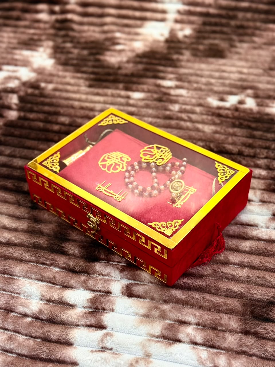 Noor Red Quran Set - نور سرخ قرآن سیٹ | Bridal Wedding Islamic Gift