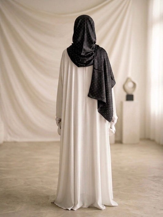 This Silk Night Shine Stone Hijab at Raisham by Idara-e-Islamiat is Made from high-quality breathable, lightweight & easy to style fabric. Ideal for everyday wear to Party wear. Buying your hijab online at Raisham by Idara-e-Islamiat.