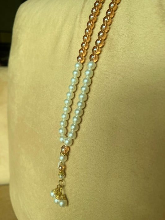 White Pearl Multicolored Tasbeeh