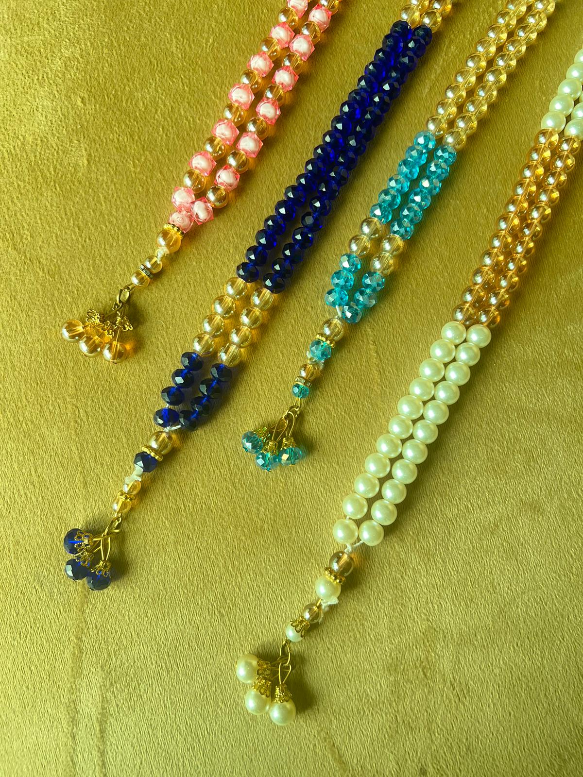 White Pearl Multicolored Tasbeeh