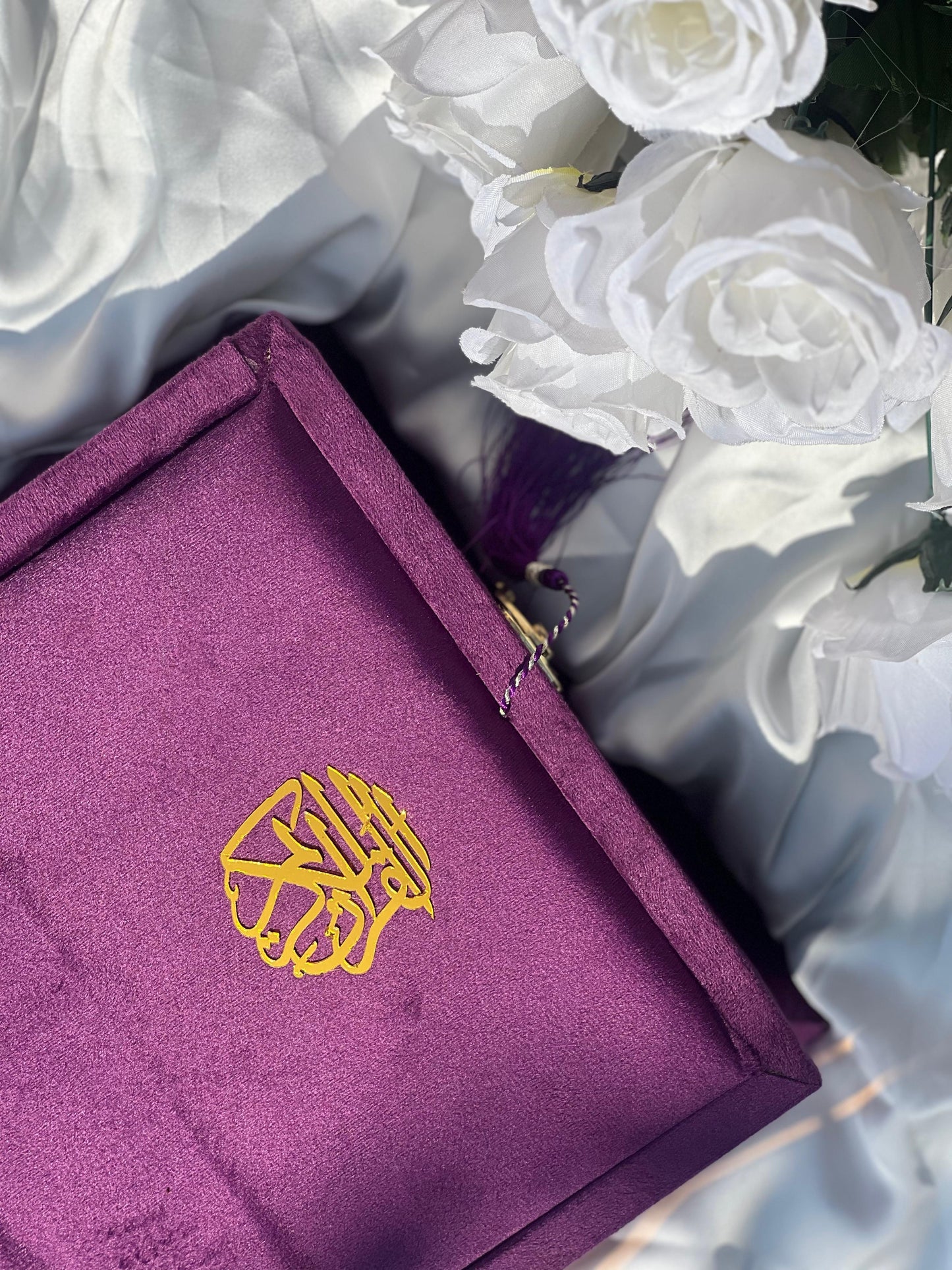 Purple Velvet Quran Set