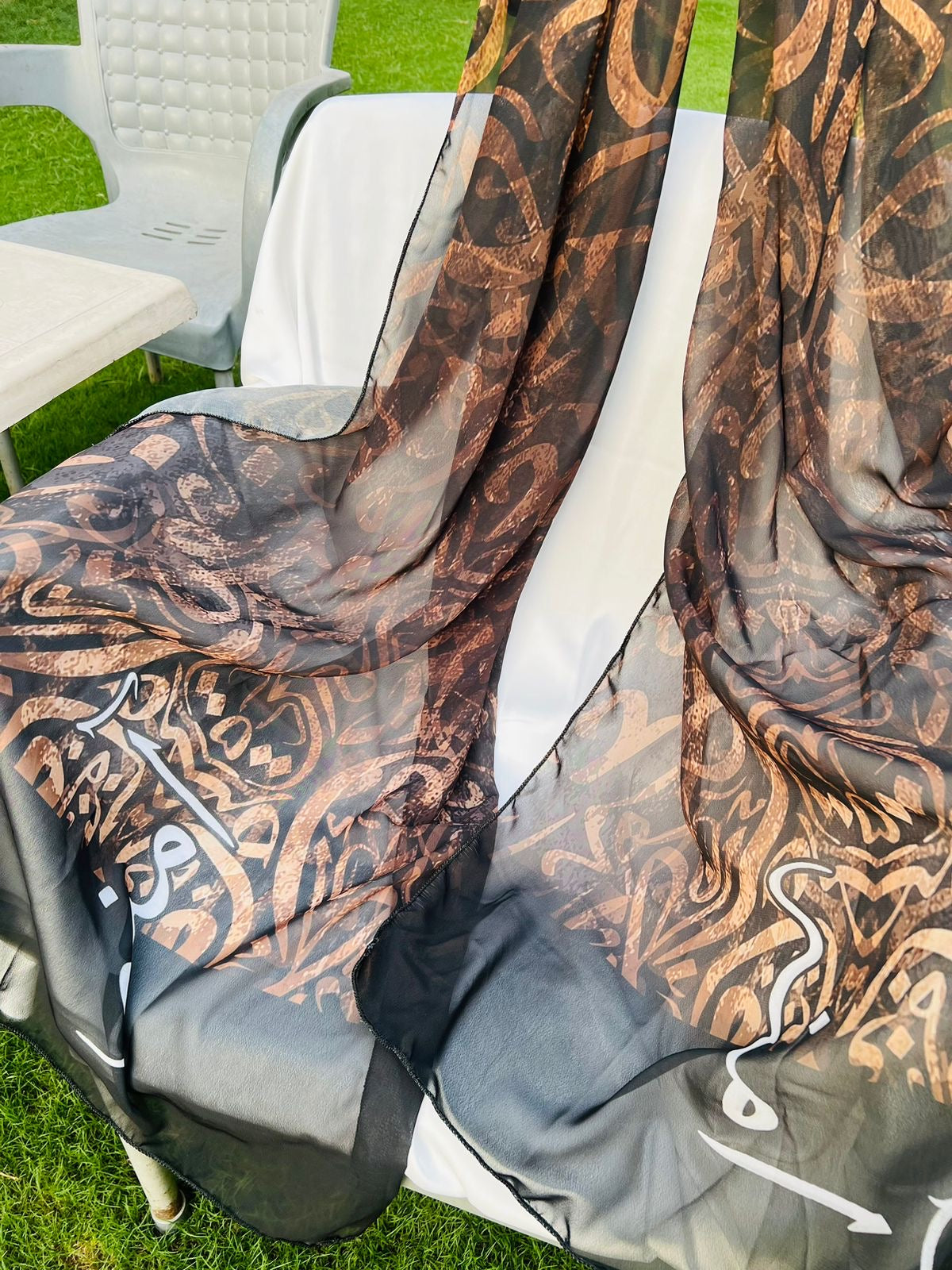 Brown Black Mix Huroof Customise Scarf