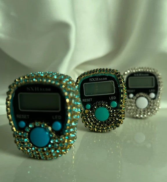 Luxury Digital Tasbeeh Counters with Hand made Dimond beads by Idara-e-Islamiat 