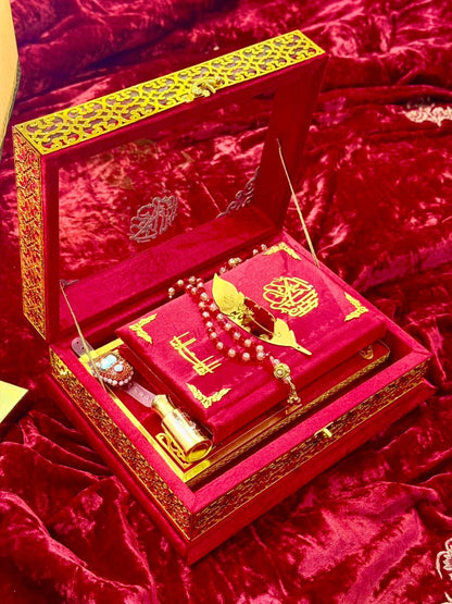 Signature Bridal Ziwaj Quran Box Luxury Set - Red