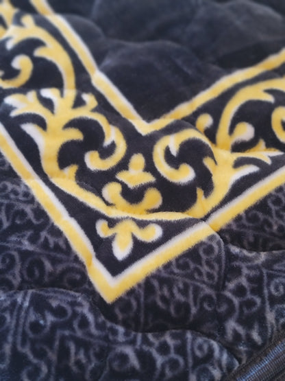 Jet Black Velvet Bridal Quran Set (Ittar , Tasbeeh , Velvet Quran , Velvet Rahal Box , Prayer Mat)