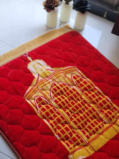 Red Velvet Bridal Quran Set (Ittar , tasbeeh , Prayer Mat, Velvet Box/ Rahal Box)