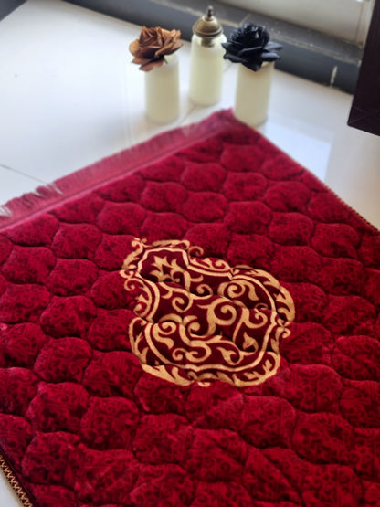 Red Velvet Bridal Quran Set (Ittar , tasbeeh , Prayer Mat, Velvet Box/ Rahal Box)