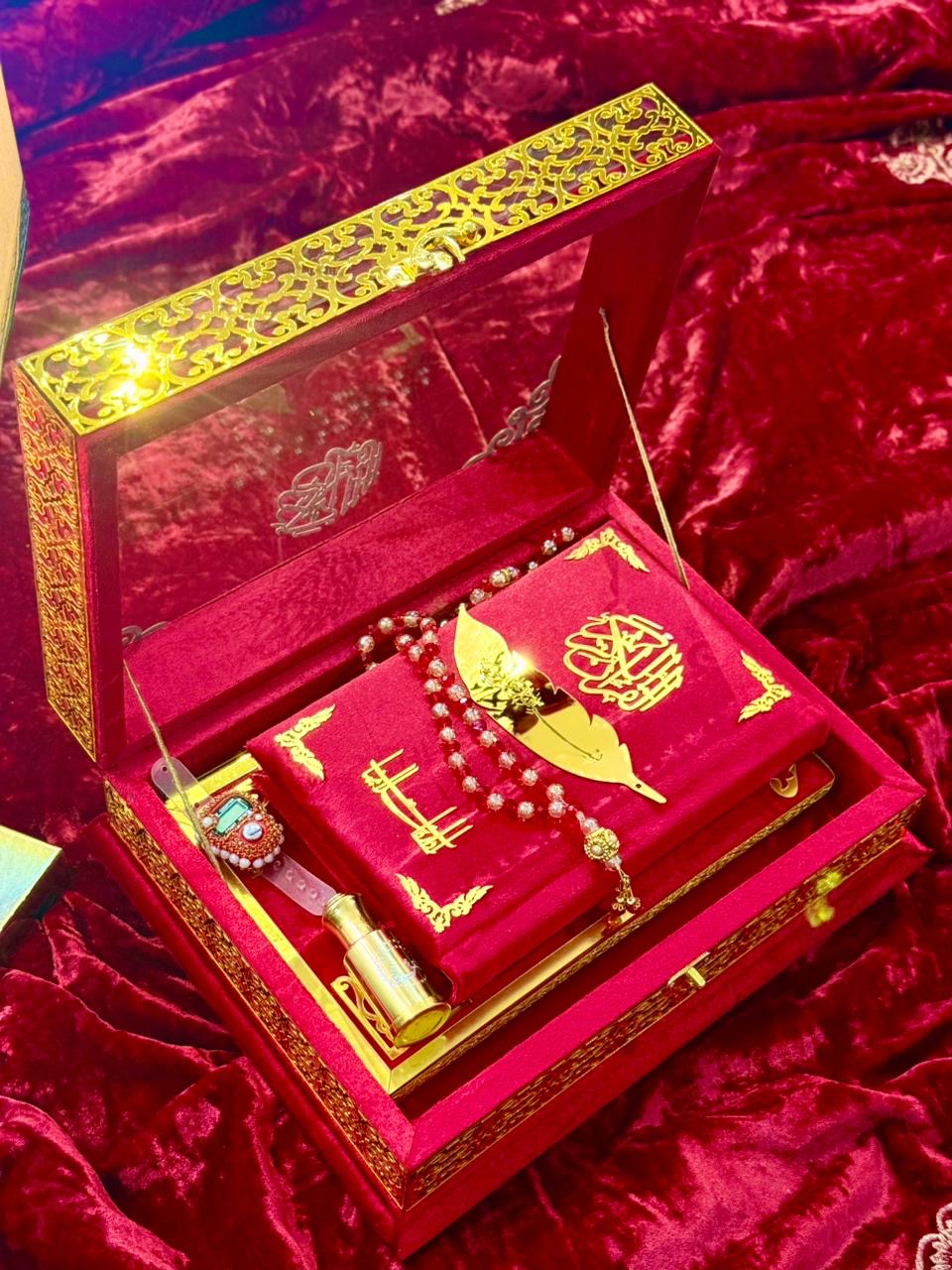 Signature Bridal Ziwaj Quran Box Luxury Set - Red