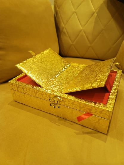 Tajweedi Golden Quran 16-Lines with Rehal Gift Box -  تجویدی گولڈن قرآن مع رحل گفٹ باکس