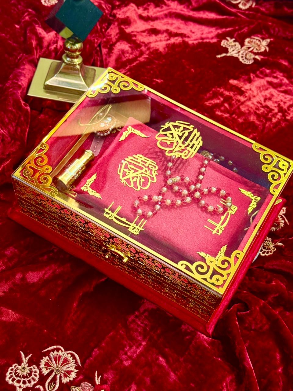 Signature Bridal Ziwaj Quran Box Luxury Set - Red