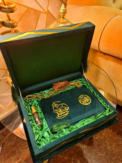 گفٹ قرآن مع بکس تسبیح عطر