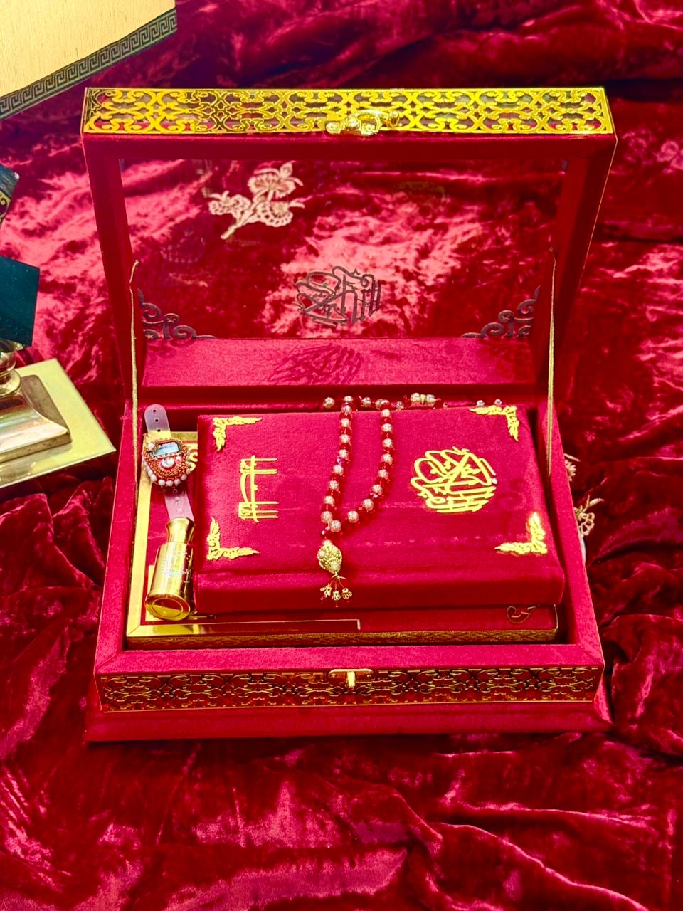 Signature Bridal Ziwaj Quran Box Luxury Set - Red