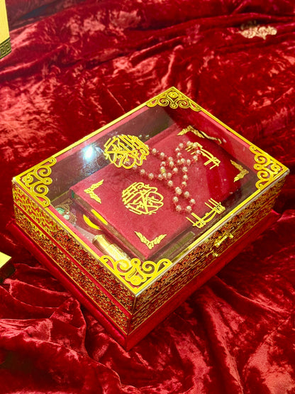 Signature Bridal Ziwaj Quran Box Luxury Set - Red