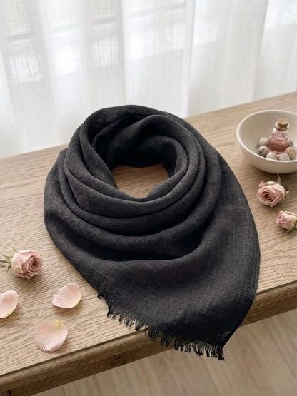 Turkish Lawn Scarf - Islamic Hijab | Black