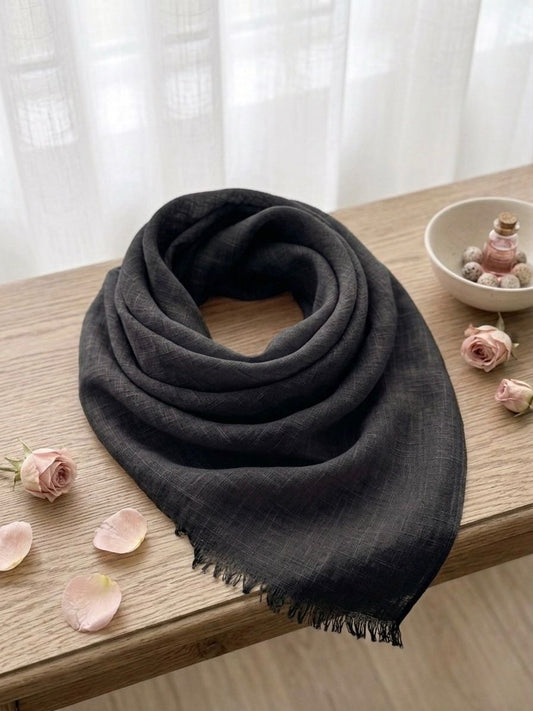 Turkish Lawn Scarf - Islamic Hijab | Black
