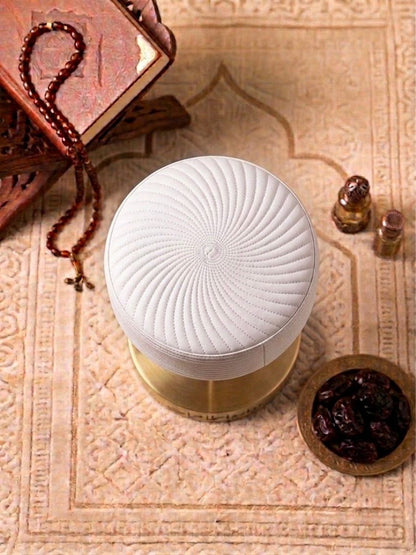 Ameer Islamic Kufi Cap -  White - Large Border