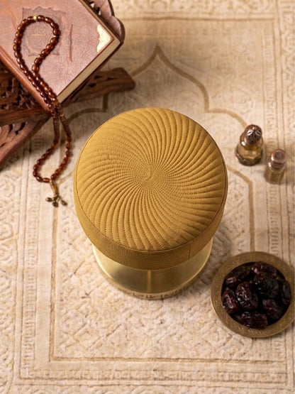 Ameer Islamic Kufi Cap - Golden -Large Border