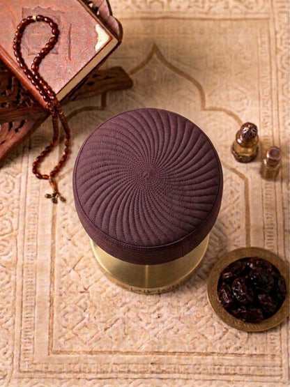 Ameer Islamic Kufi Cap - Purple - Large Border