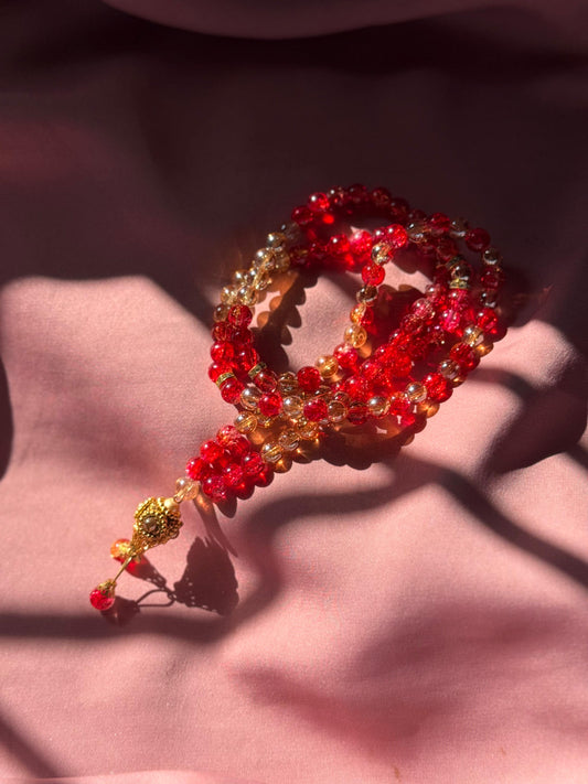Stylish Bracelet Tasbeeh - Red