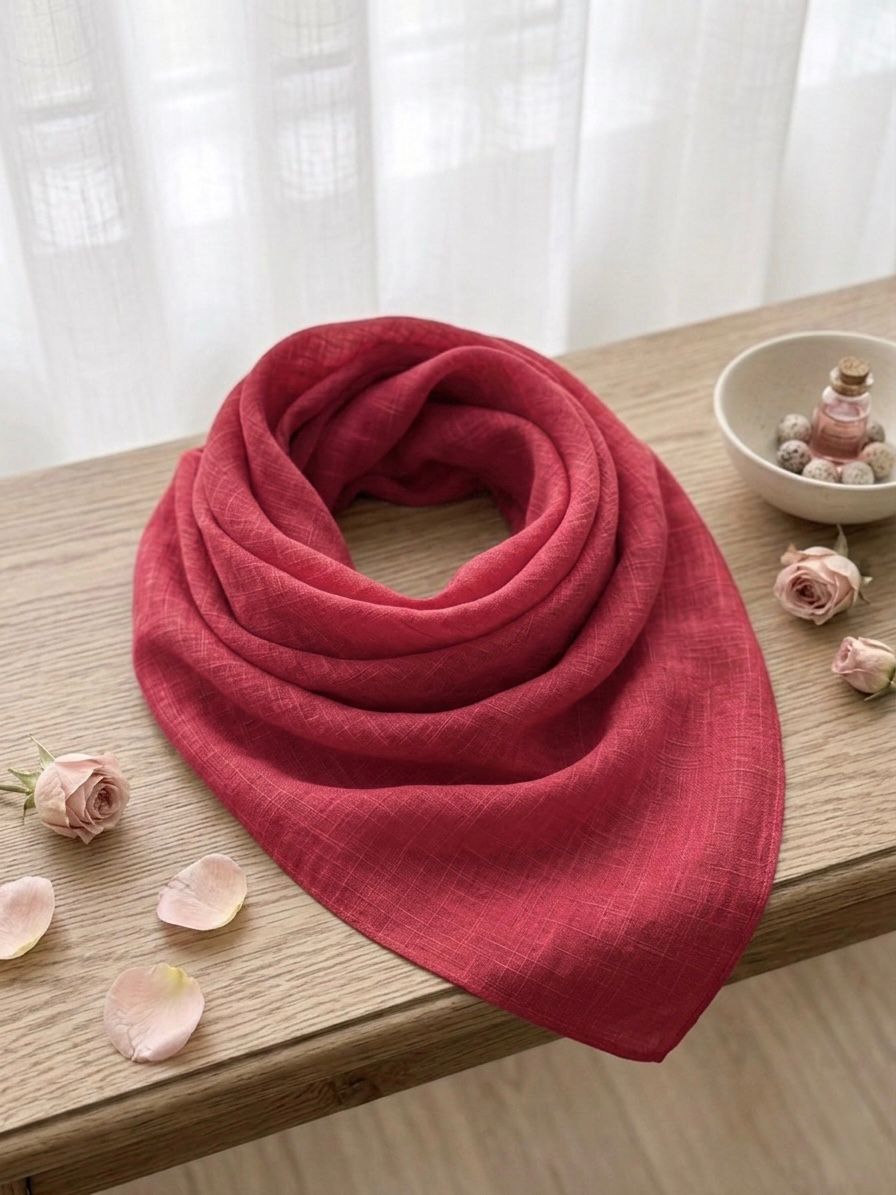 Turkish Lawn Scarf - Islamic Hijab | Light Red