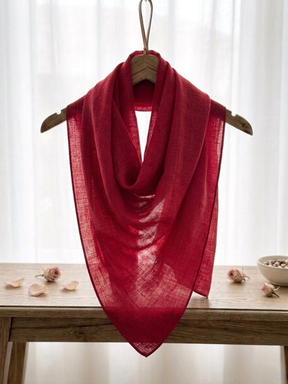 Turkish Lawn Scarf - Islamic Hijab | Light Red