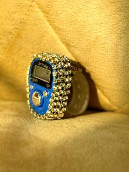 Fancy tasbeeh Counter with handmade diamond cut gemstones by Idara-e-islamiat 