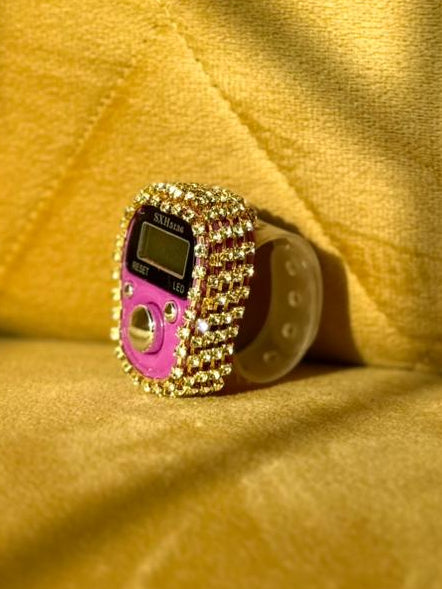 Fancy tasbeeh Counter with handmade diamond cut gemstones by Idara-e-islamiat 