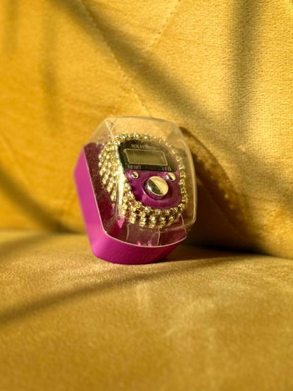 Fancy tasbeeh Counter with handmade diamond cut gemstones by Idara-e-islamiat 