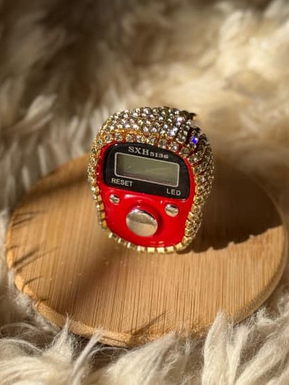 Fancy tasbeeh Counter with handmade diamond cut gemstones by Idara-e-islamiat 