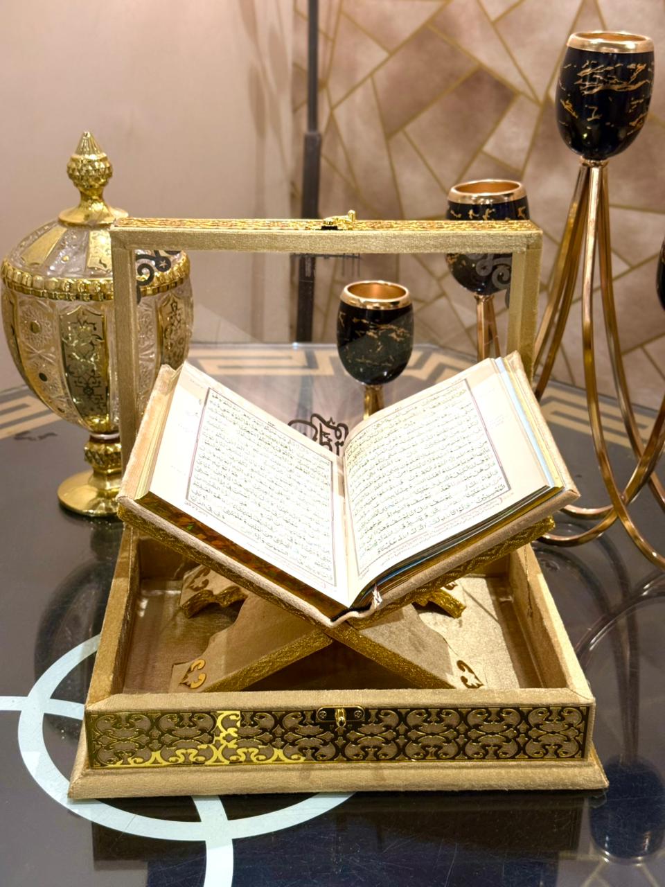 Signature Ziwaj Transparent Quran Gift Box Set - Golden