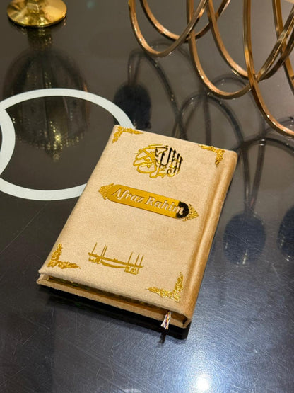 Signature Ziwaj Transparent Quran Gift Box Set - Golden