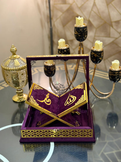 Signature Ziwaj Transparent Quran Box Set - Purple