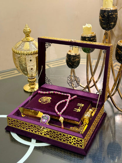 Signature Ziwaj Transparent Quran Box Set - Purple