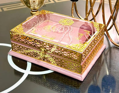 Signature Ziwaj Transparent Quran Gift Box Set - Pink