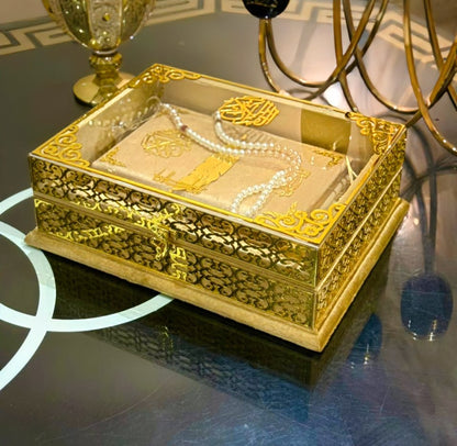 Signature Ziwaj Transparent Quran Gift Box Set - Golden