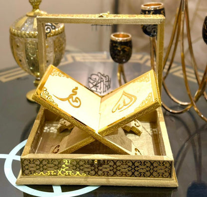 Signature Ziwaj Transparent Quran Gift Box Set - Golden