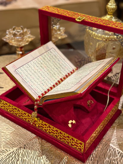 Bridal Red Ziwaj Quran Set  (with All Accesories)