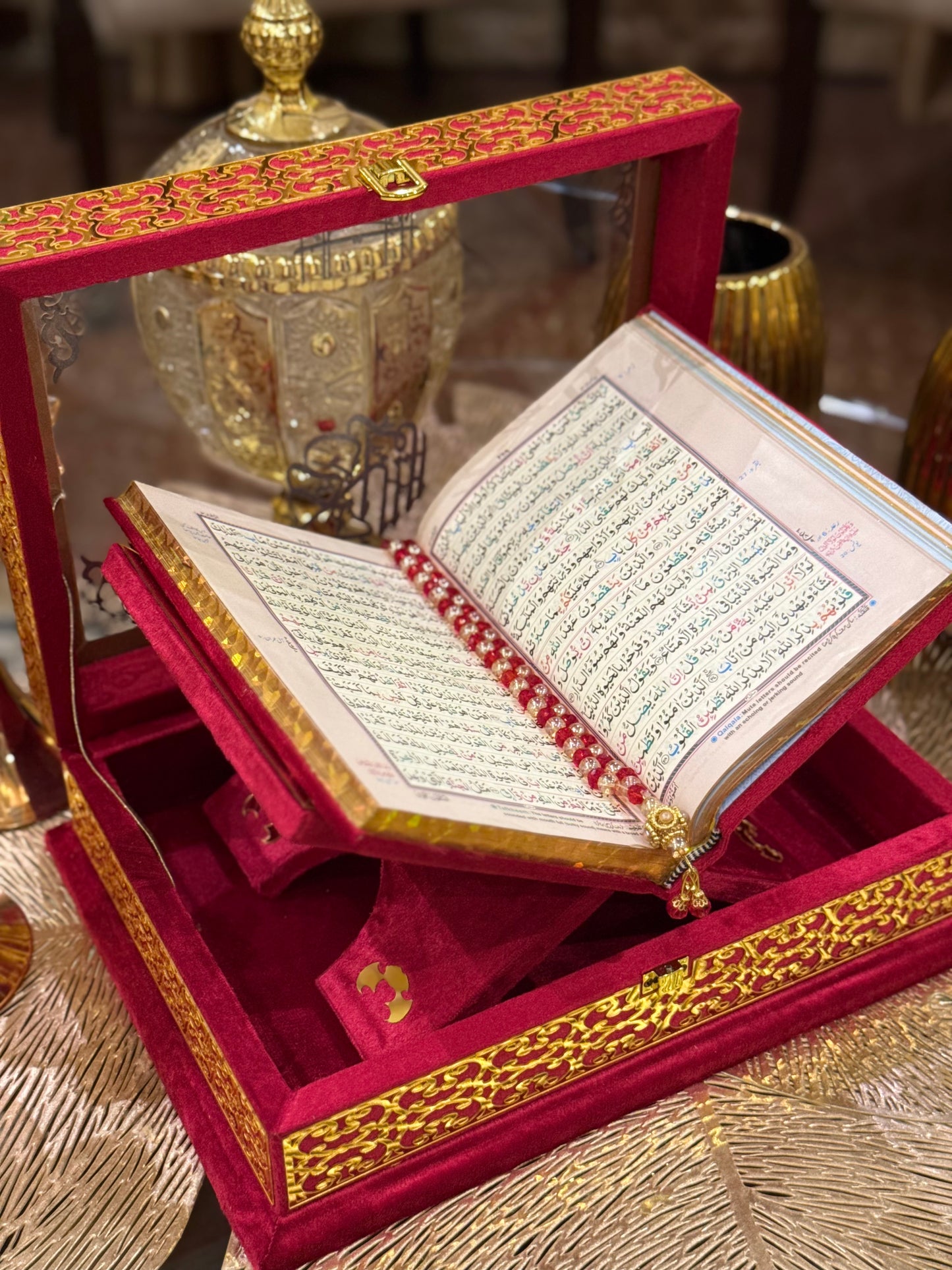Bridal Red Ziwaj Quran Set  (with All Accesories)