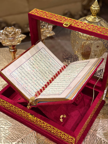 Bridal Red Ziwaj Quran Set  (with All Accesories)