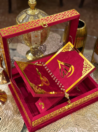 Bridal Red Ziwaj Quran Set  (with All Accesories)