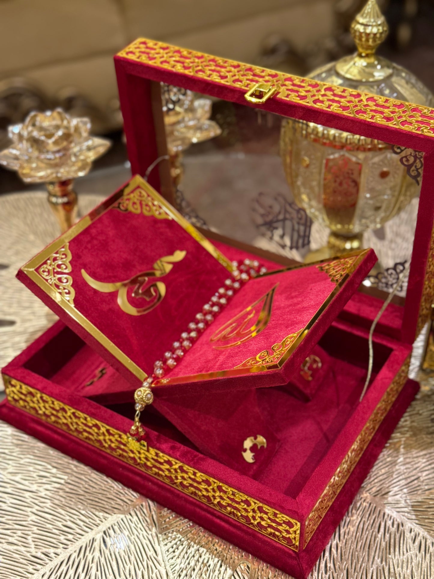 Bridal Red Ziwaj Quran Set  (with All Accesories)