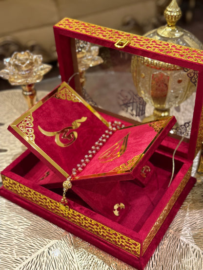 Bridal Red Ziwaj Quran Set  (with All Accesories)